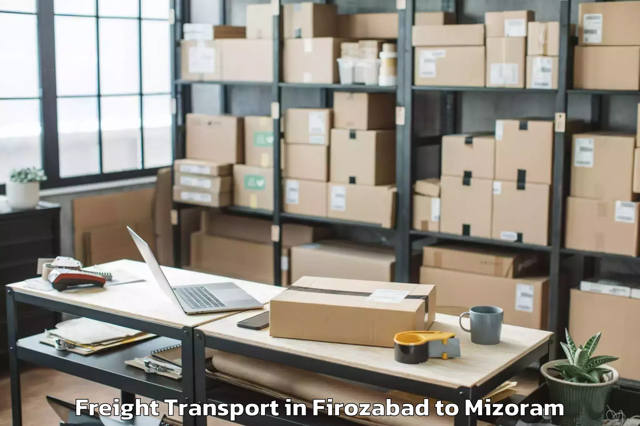 Easy Firozabad to Darlawn Freight Transport Booking